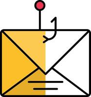 Phishing Filled Half Cut Icon vector