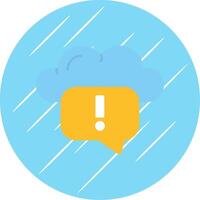 Cloud Messaging Flat Blue Circle Icon vector