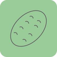 potato Filled Yellow Icon vector