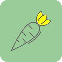 Carrot Filled Yellow Icon vector