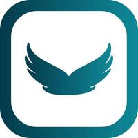 Wings Glyph Gradient Round Corner Icon vector