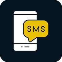 Sms Glyph Two Color Icon vector