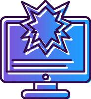 Damage Gradient Filled Icon vector