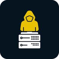 Data Glyph Two Color Icon vector