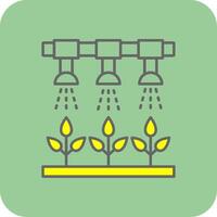 Irrigation System Filled Yellow Icon vector
