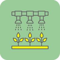 Irrigation System Filled Yellow Icon vector