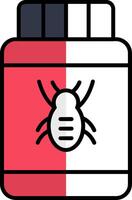 Pesticide Filled Half Cut Icon vector