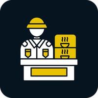 Canteen Glyph Two Color Icon vector