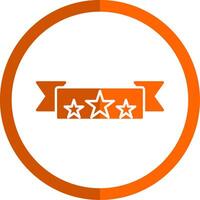 Banner Glyph Orange Circle Icon vector