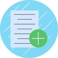 nuevo documento plano azul circulo icono vector