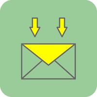 Mail Filled Yellow Icon vector