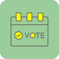 Elections Filled Yellow Icon vector