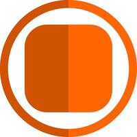 Round Corner Glyph Orange Circle Icon vector