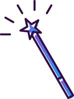 Magic Wand Gradient Filled Icon vector