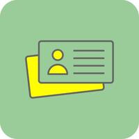 Business Card Filled Yellow Icon vector