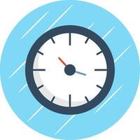 Clock Flat Blue Circle Icon vector