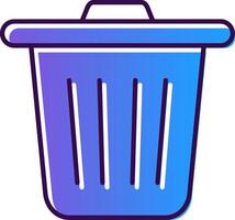 Delete Gradient Filled Icon vector