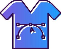 Shirt Design Gradient Filled Icon vector