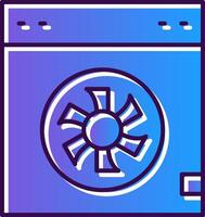 Cooler Gradient Filled Icon vector