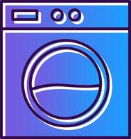 Laundry Machine Gradient Filled Icon vector