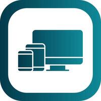 Responsive Design Glyph Gradient Round Corner Icon vector