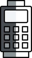 Card Reader Filled Half Cut Icon vector