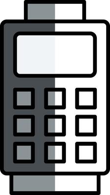 Card Reader Filled Half Cut Icon