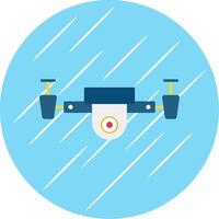 Drone Flat Blue Circle Icon vector