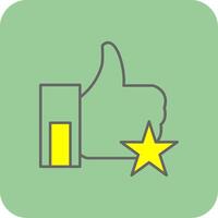 Star Filled Yellow Icon vector