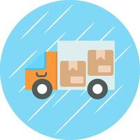 Express Delivery Flat Blue Circle Icon vector