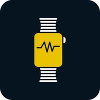 Fitness Watch Glyph Two Color Icon vector