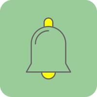 notificación campana lleno amarillo icono vector