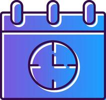 Time Management Gradient Filled Icon vector