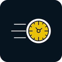 Fast Time Glyph Two Color Icon vector