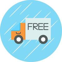 Free Delivery Flat Blue Circle Icon vector