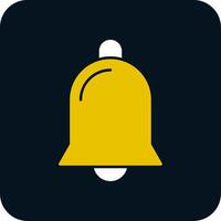 Notification Bell Glyph Two Color Icon vector