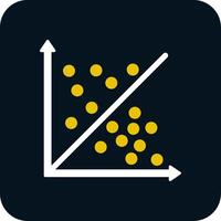 Scatter Graph Glyph Two Color Icon vector