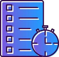 Track Of Time Gradient Filled Icon vector