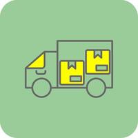 Express Delivery Filled Yellow Icon vector