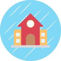 School Flat Blue Circle Icon vector