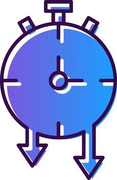 Timer Gradient Filled Icon vector