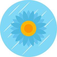 dalia plano azul circulo icono vector