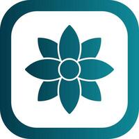 Dandelion Glyph Gradient Round Corner Icon vector