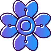 Hydrangea Gradient Filled Icon vector
