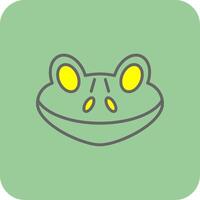 Frog Filled Yellow Icon vector