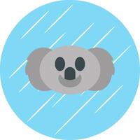 coala plano azul circulo icono vector