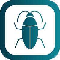 Cockroach Glyph Gradient Round Corner Icon vector