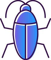 Cockroach Gradient Filled Icon vector