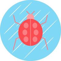 Insect Flat Blue Circle Icon vector