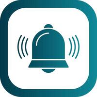 Bell Glyph Gradient Round Corner Icon vector